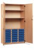 Monarch 21 Shallow Tray Storage Cupboard with Lockable Doors