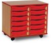 Monarch 12 Shallow Tray Unit - Red