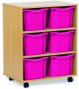 Monarch 6 Extra Deep Tray Unit - Pink