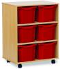 Monarch 6 Extra Deep Tray Unit - Red