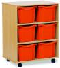 Monarch 6 Extra Deep Tray Unit - Tangerine