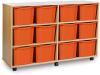 Monarch 12 Extra Deep Tray Unit - Tangerine