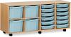 Monarch 12 Shallow and 4 Extra Deep Combi Tray Unit - Light Blue