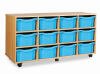 Monarch 24 Shallow / 12 Deep Combination Tray Unit - Cyan