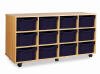 Monarch 24 Shallow / 12 Deep Combination Tray Unit - Dark Blue