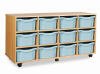 Monarch 24 Shallow / 12 Deep Combination Tray Unit - Light Blue