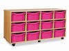 Monarch 24 Shallow / 12 Deep Combination Tray Unit - Pink