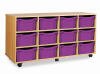 Monarch 24 Shallow / 12 Deep Combination Tray Unit - Purple