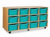 Monarch 24 Shallow / 12 Deep Combination Tray Unit - Turquoise