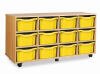 Monarch 24 Shallow / 12 Deep Combination Tray Unit - Yellow