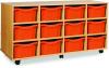 Monarch 12 Deep Tray Unit (Horizontal) - Tangerine