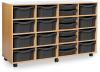 Monarch Classic Tray Storage Unit 8 Shallow and 12 Deep Trays - Dark Grey