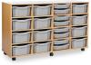 Monarch Classic Tray Storage Unit 8 Shallow and 12 Deep Trays - Light Grey