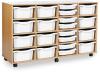 Monarch Classic Tray Storage Unit 8 Shallow and 12 Deep Trays - White