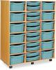 Monarch Classic Tray Storage Unit 24 trays, 12 Shallow and 12 Deep - Metal Blue