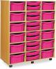 Monarch Classic Tray Storage Unit 24 trays, 12 Shallow and 12 Deep - Pink