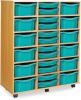 Monarch Classic Tray Storage Unit 24 trays, 12 Shallow and 12 Deep - Turquoise