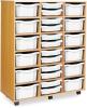 Monarch Classic Tray Storage Unit 24 trays, 12 Shallow and 12 Deep - White