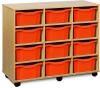 Monarch 12 Deep Tray Unit (Vertical) - Tangerine