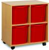 Monarch 4 Jumbo Tray Unit - Red