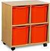 Monarch 4 Jumbo Tray Unit - Tangerine