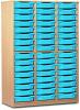 Monarch 48 Shallow Tray Storage Cupboard - Cyan