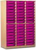 Monarch 48 Shallow Tray Storage Cupboard - Pink