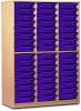 Monarch 48 Shallow Tray Storage Cupboard - Purple