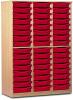 Monarch 48 Shallow Tray Storage Cupboard - Red