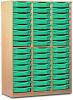 Monarch 48 Shallow Tray Storage Cupboard - Turquoise