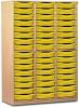 Monarch 48 Shallow Tray Storage Cupboard - Yellow