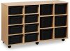 Monarch Classic Tray Storage Unit 8 Deep and 6 Extra Deep Tray Units Without Doors - Black