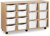 Monarch Classic Tray Storage Unit 8 Deep and 6 Extra Deep Tray Units Without Doors - White