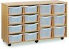 Monarch Classic Tray Storage Unit 8 Deep and 6 Extra Deep Tray Units Without Doors - Translucent