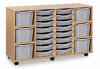 Monarch Classic Tray Storage Unit 16 Shallow and 6 Extra Deep Tray Units Without Doors - Light Grey