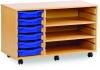 Monarch 6 Shallow Tray Unit with 2 Adjustable Shelves - Blue