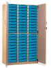 Monarch 60 Shallow Tray Storage Cupboard with Lockable Doors - Cyan