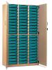 Monarch 60 Shallow Tray Storage Cupboard with Lockable Doors - Turquoise