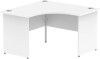 Dynamic Impulse Corner Desk with Panel End Legs - 1200 x 1200mm - White