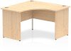 Dynamic Impulse Corner Desk with Panel End Legs - 1200 x 1200mm - Maple