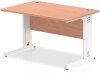 Dynamic Impulse Rectangular Desk with Cable Managed Legs - 1200mm x 800mm - Beech