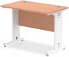 Dynamic Impulse Rectangular Desk with Cable Managed Legs - 1000mm x 600mm - Beech