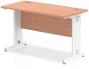 Dynamic Impulse Rectangular Desk with Cable Managed Legs - 1200mm x 600mm - Beech