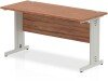 Dynamic Impulse Rectangular Desk with Cable Managed Legs - 1400mm x 600mm - Walnut