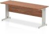 Dynamic Impulse Rectangular Desk with Cable Managed Legs - 1800mm x 600mm - Walnut