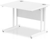 Dynamic Impulse Rectangular Desk with Twin Cantilever Legs - 1000mm x 800mm - White