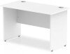 Dynamic Impulse Rectangular Desk with Panel End Legs - 1200mm x 600mm - White