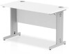 Dynamic Impulse Rectangular Desk with Cable Managed Legs - 1200mm x 600mm - White