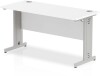 Dynamic Impulse Rectangular Desk with Cable Managed Legs - 1400mm x 600mm - White