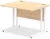 Dynamic Impulse Rectangular Desk with Twin Cantilever Legs - 1000mm x 800mm - Maple